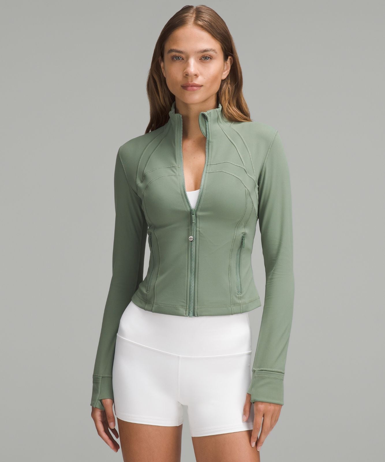 Define Cropped Jacket *Nulu Grey Eucalyptus