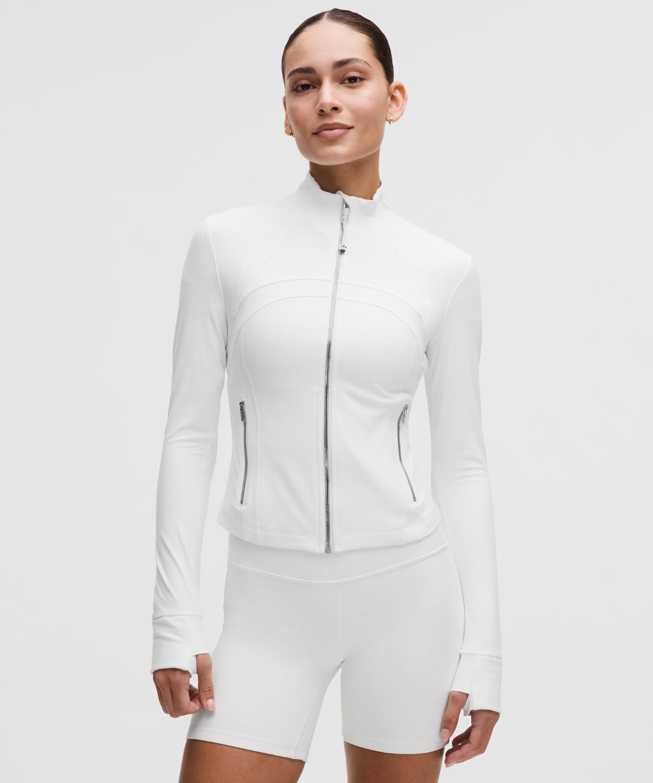 Define Cropped Jacket *Nulu White/Mirror Silver/Mirror Silver