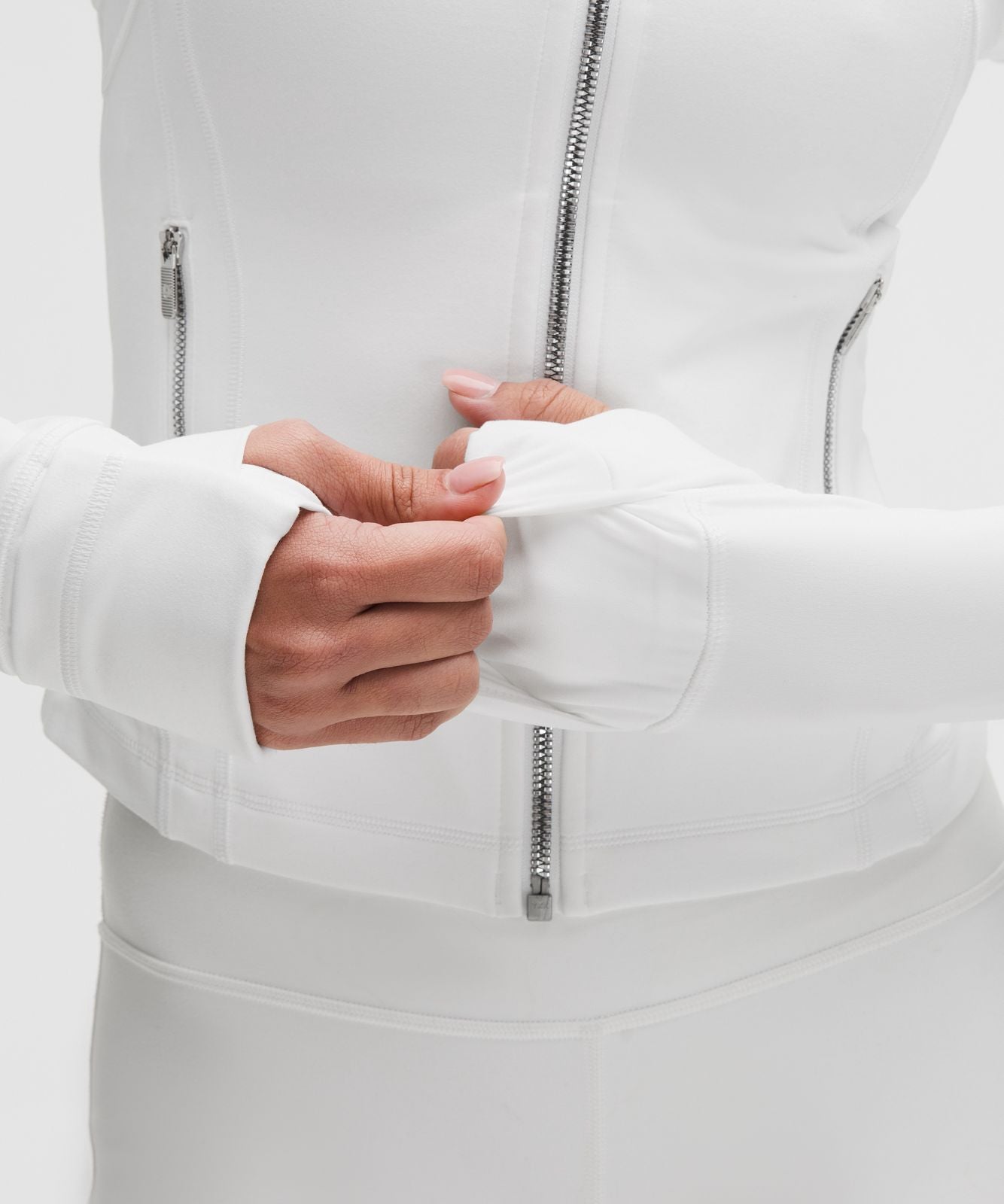 Define Cropped Jacket *Nulu White/Mirror Silver/Mirror Silver