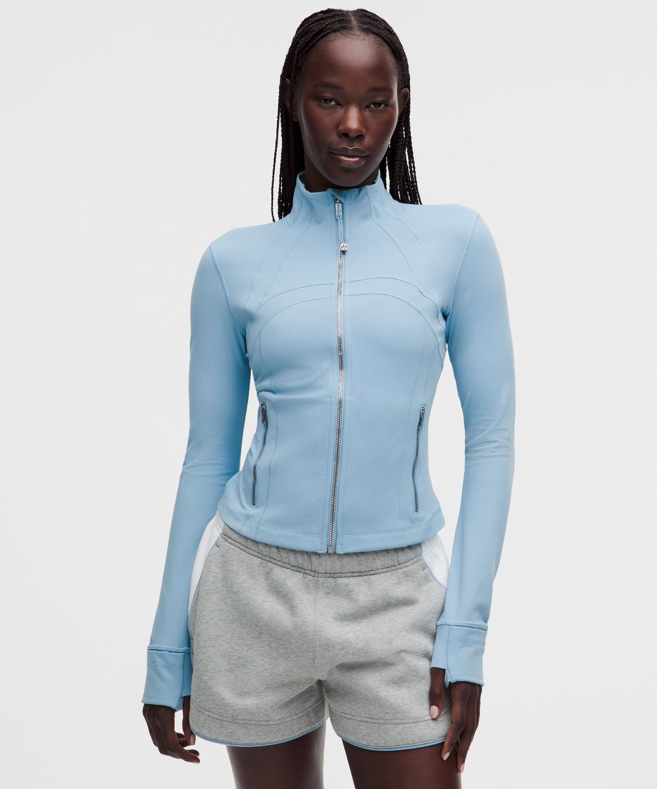 Define Cropped Jacket *Nulu Dreamy Blue/Mirror Silver/Mirror Silver