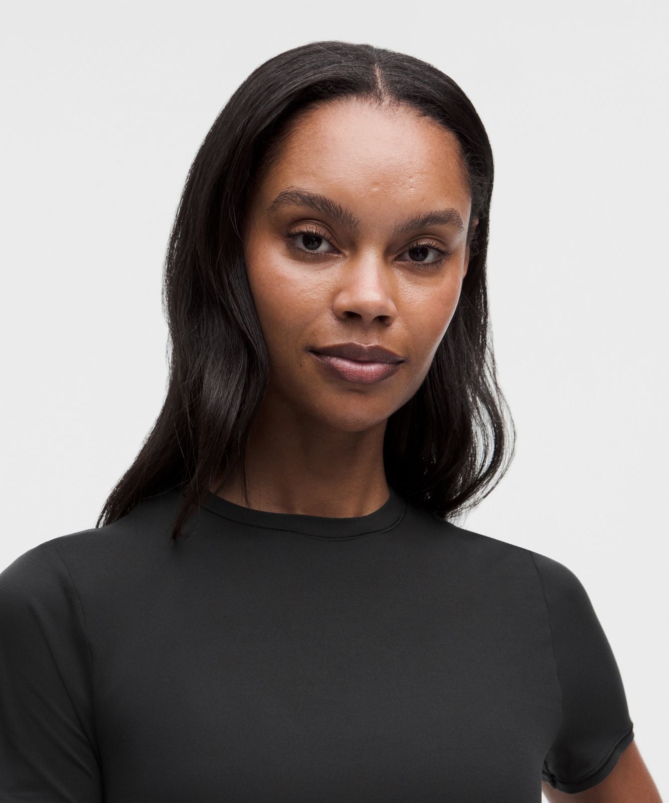 Wundermost Ultra-Soft Nulu Crewneck Cropped T-Shirt Black