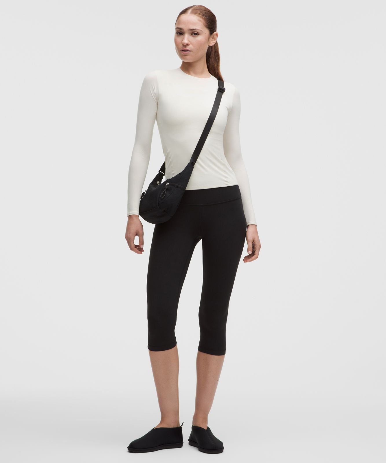 Wundermost Ultra-Soft Nulu Crewneck Long-Sleeve Shirt Light Ivory