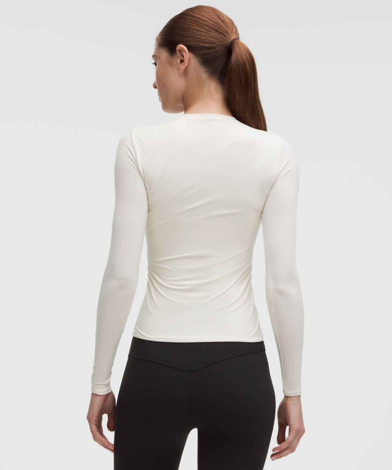 Wundermost Ultra-Soft Nulu Crewneck Long-Sleeve Shirt Light Ivory