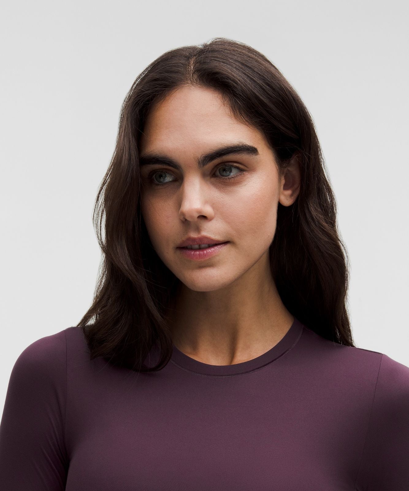 Wundermost Ultra-Soft Nulu Crewneck Long-Sleeve Shirt Black Plum