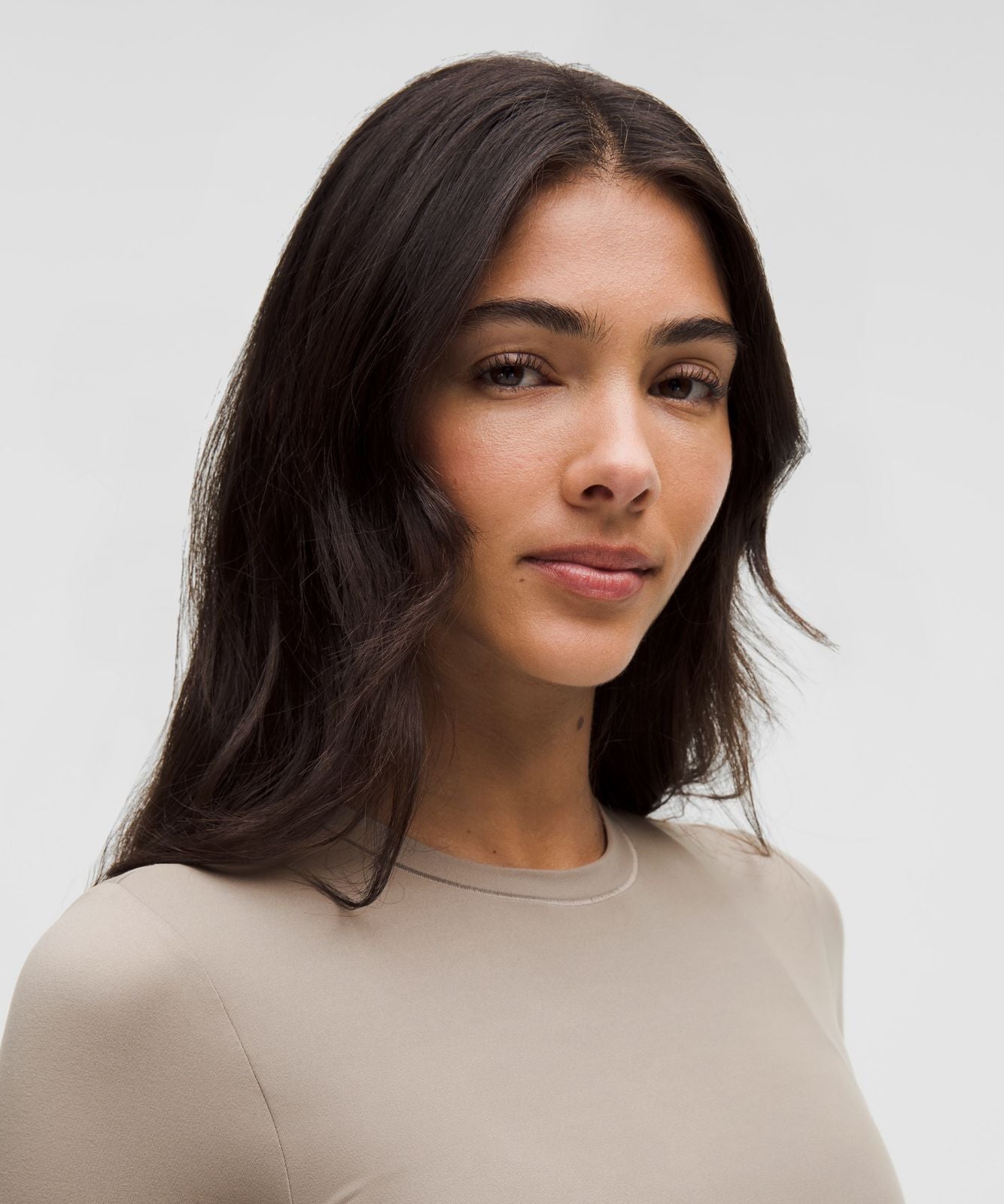 Wundermost Ultra-Soft Nulu Crewneck Long-Sleeve Shirt Warm Ash Grey