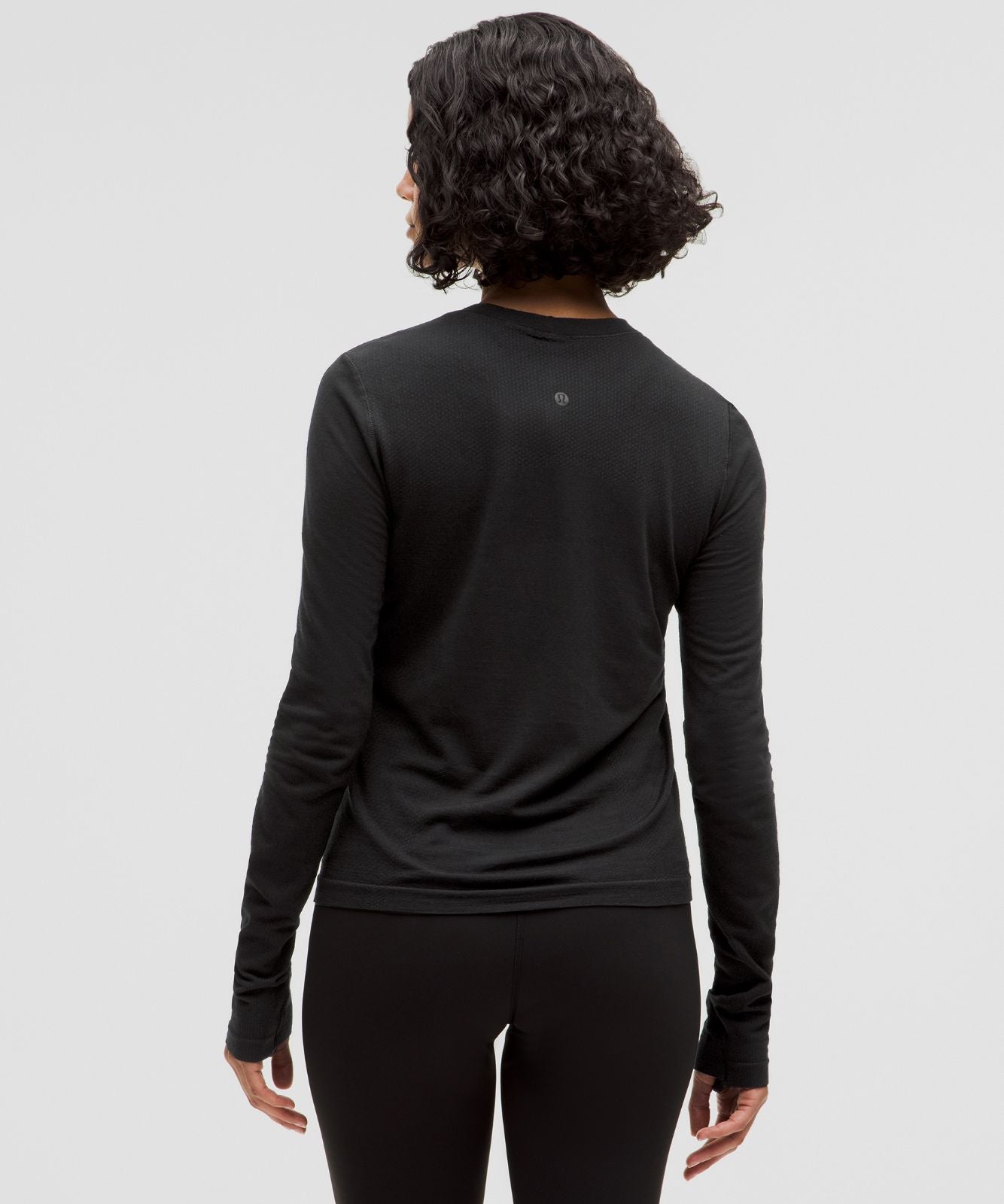 Swiftly Wool-Blend Long-Sleeve Shirt *Waist Length Black/Black