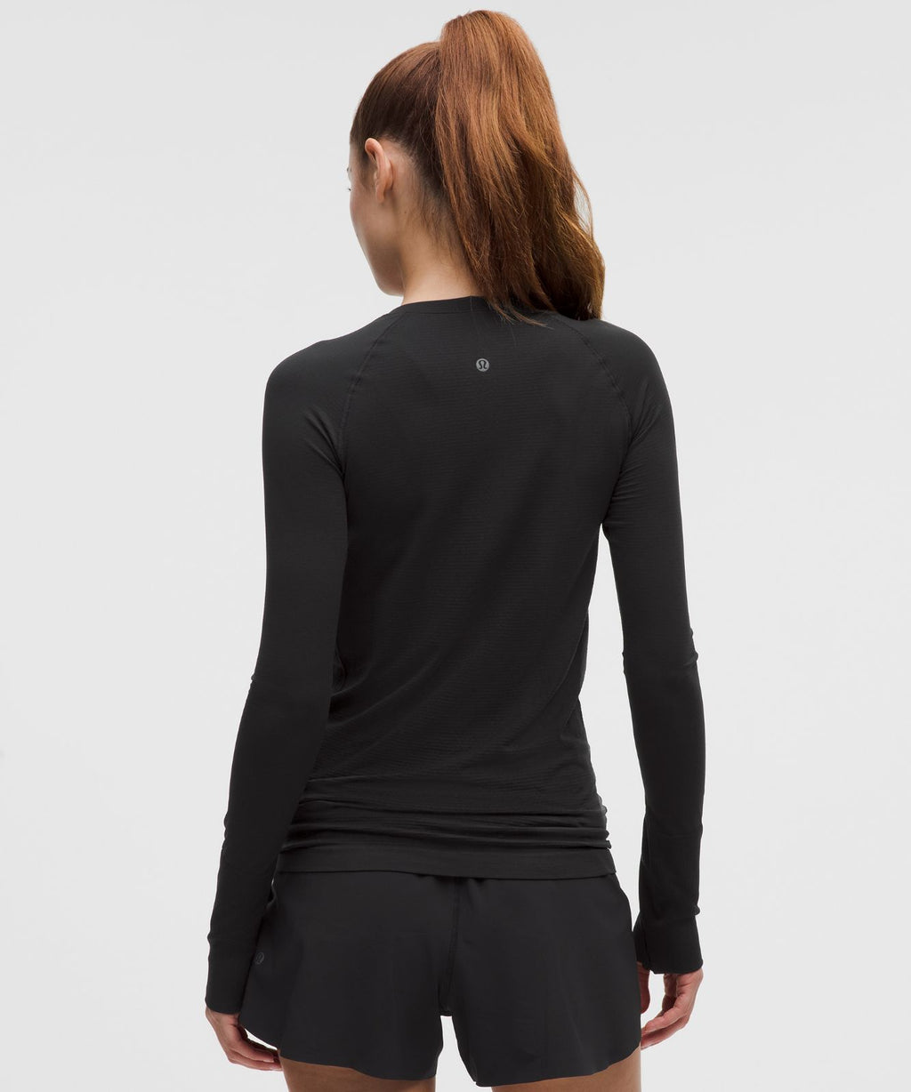 Swiftly Tech Long-Sleeve Shirt 2.0 *Hip Length Black/Black