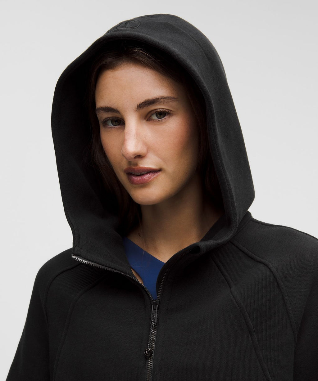 Scuba Oversized Full-Zip Hoodie Black