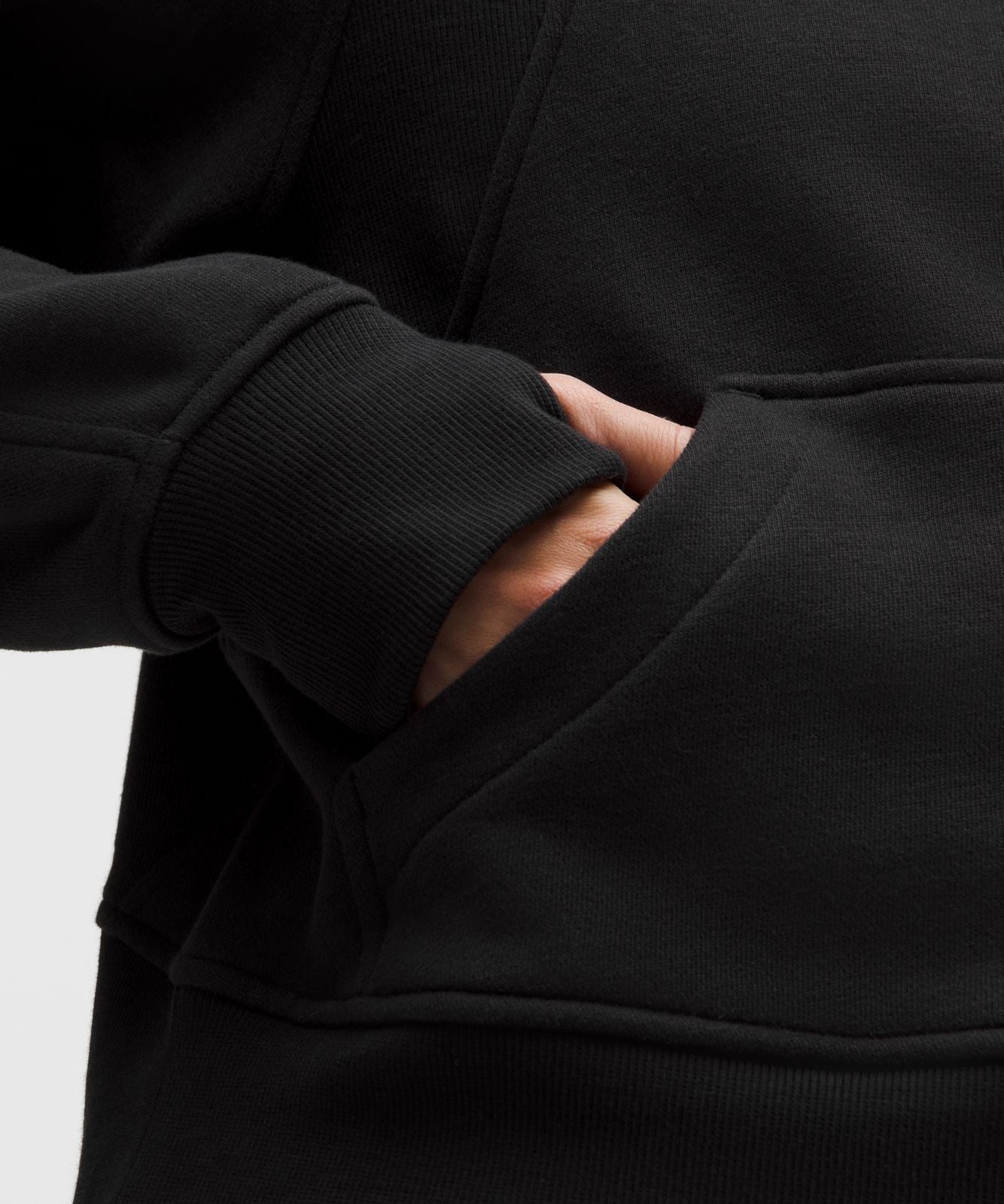 Scuba Oversized Full-Zip Hoodie Black