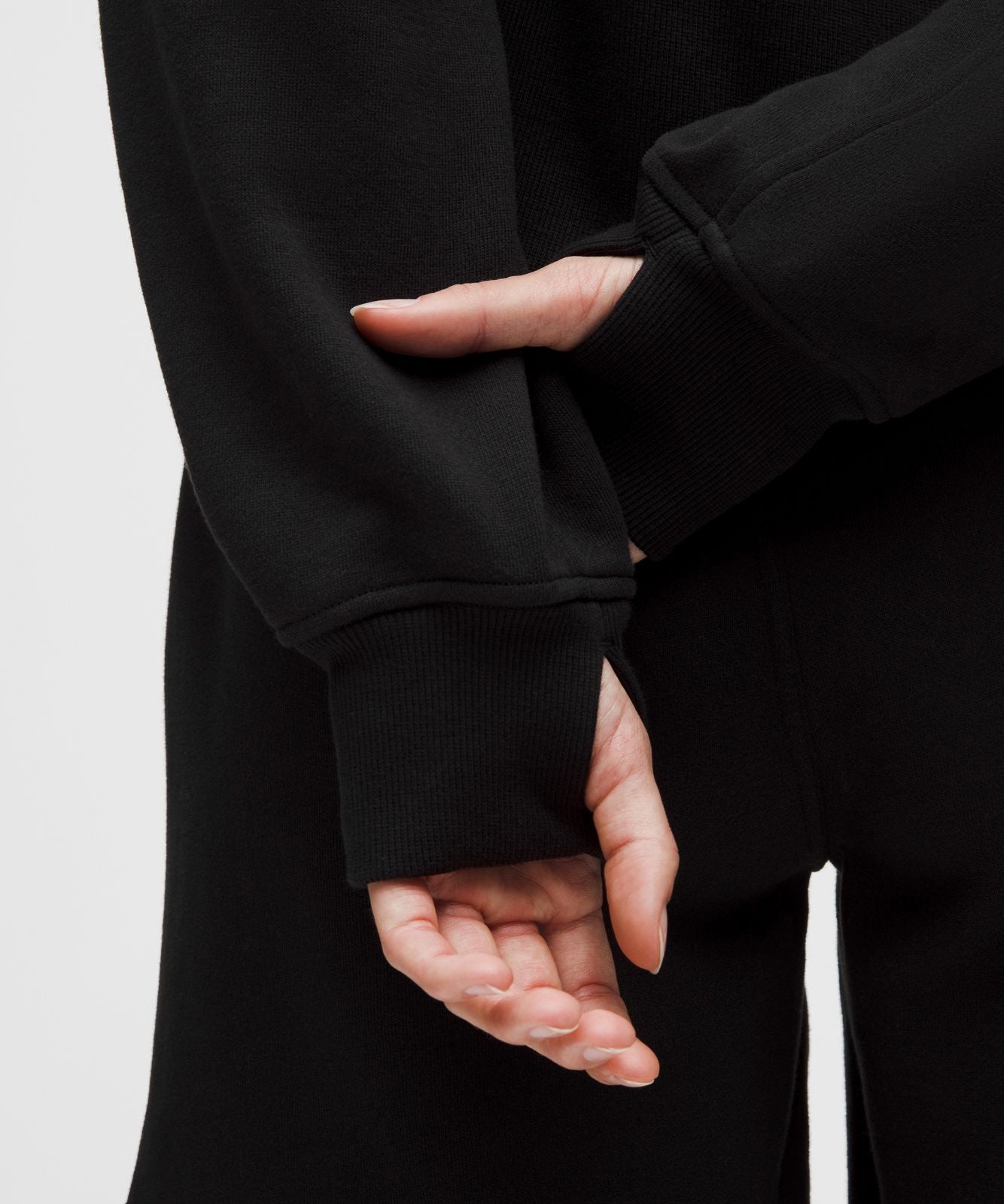 Scuba Oversized Full-Zip Hoodie Black