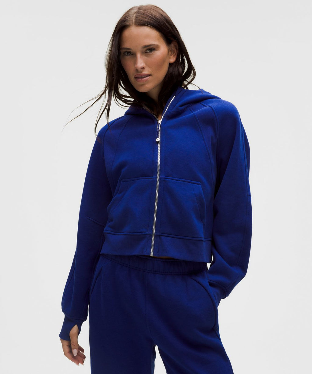 Scuba Oversized Full-Zip Hoodie Deep Sea Blue/Silver