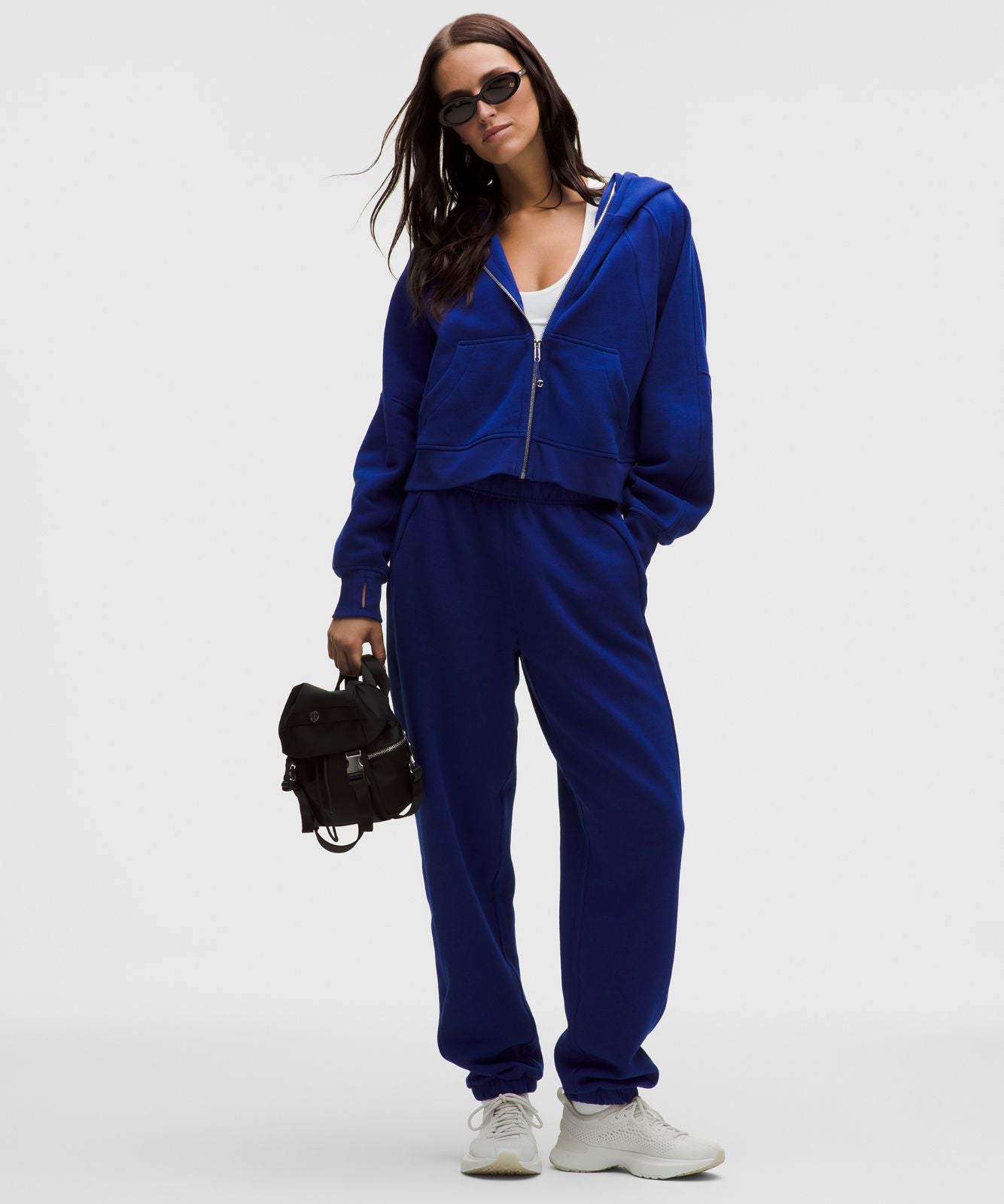Scuba Oversized Full-Zip Hoodie Deep Sea Blue/Silver