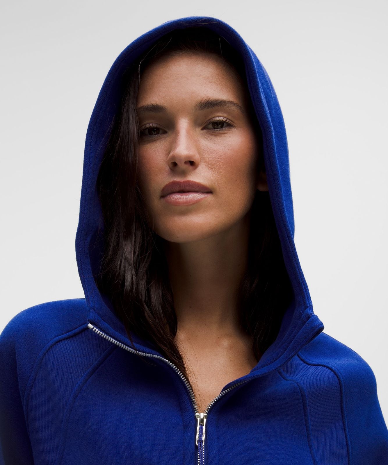 Scuba Oversized Full-Zip Hoodie Deep Sea Blue/Silver