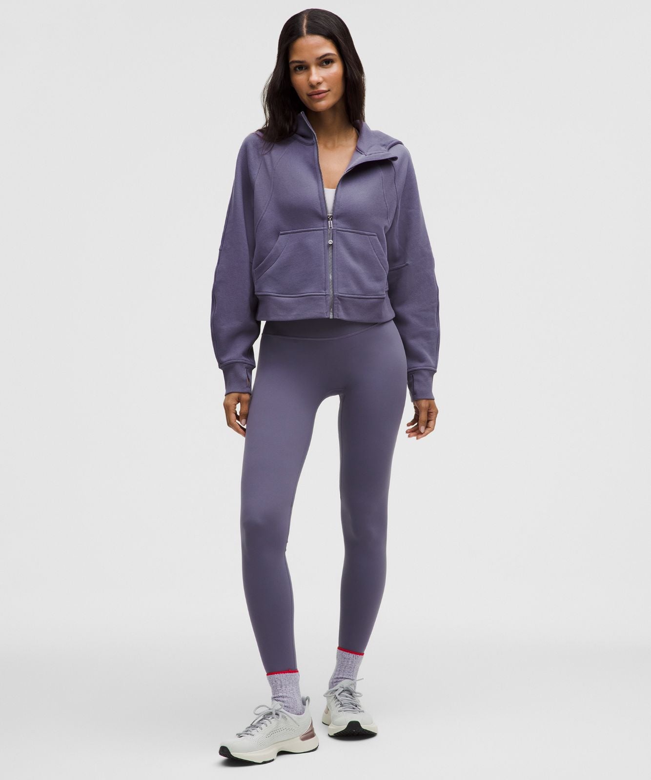 Scuba Oversized Full-Zip Hoodie Grape Mist/Silver