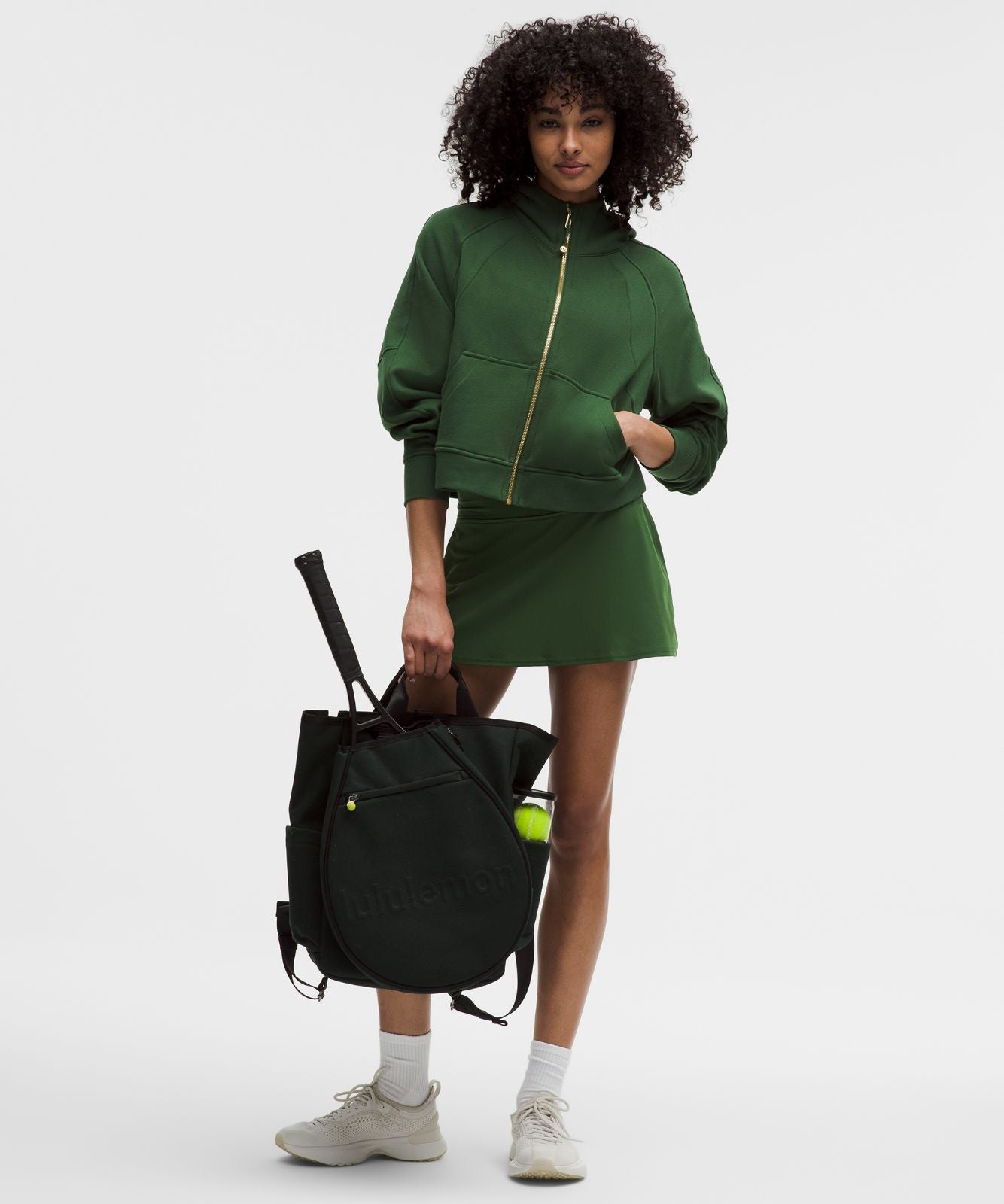 Scuba Oversized Full-Zip Hoodie Ivy Grove/Gold