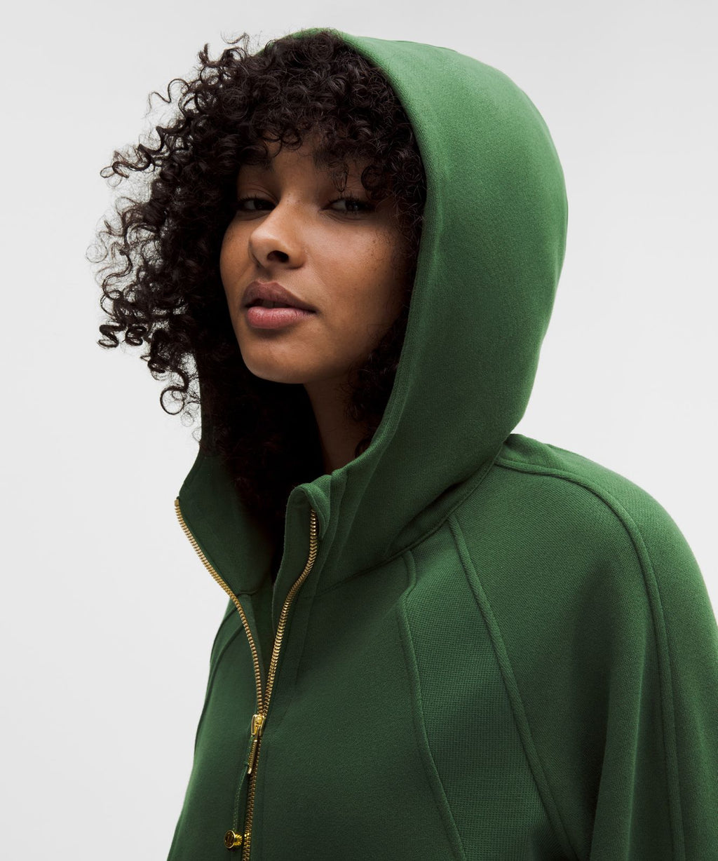 Scuba Oversized Full-Zip Hoodie Ivy Grove/Gold