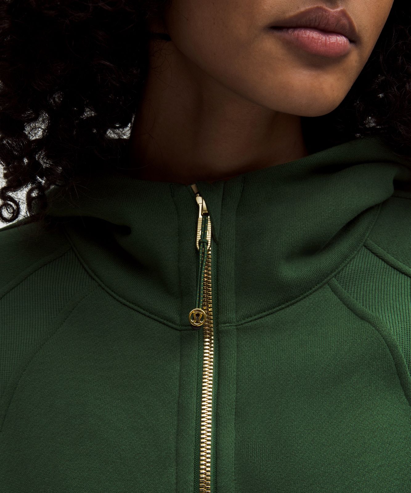Scuba Oversized Full-Zip Hoodie Ivy Grove/Gold