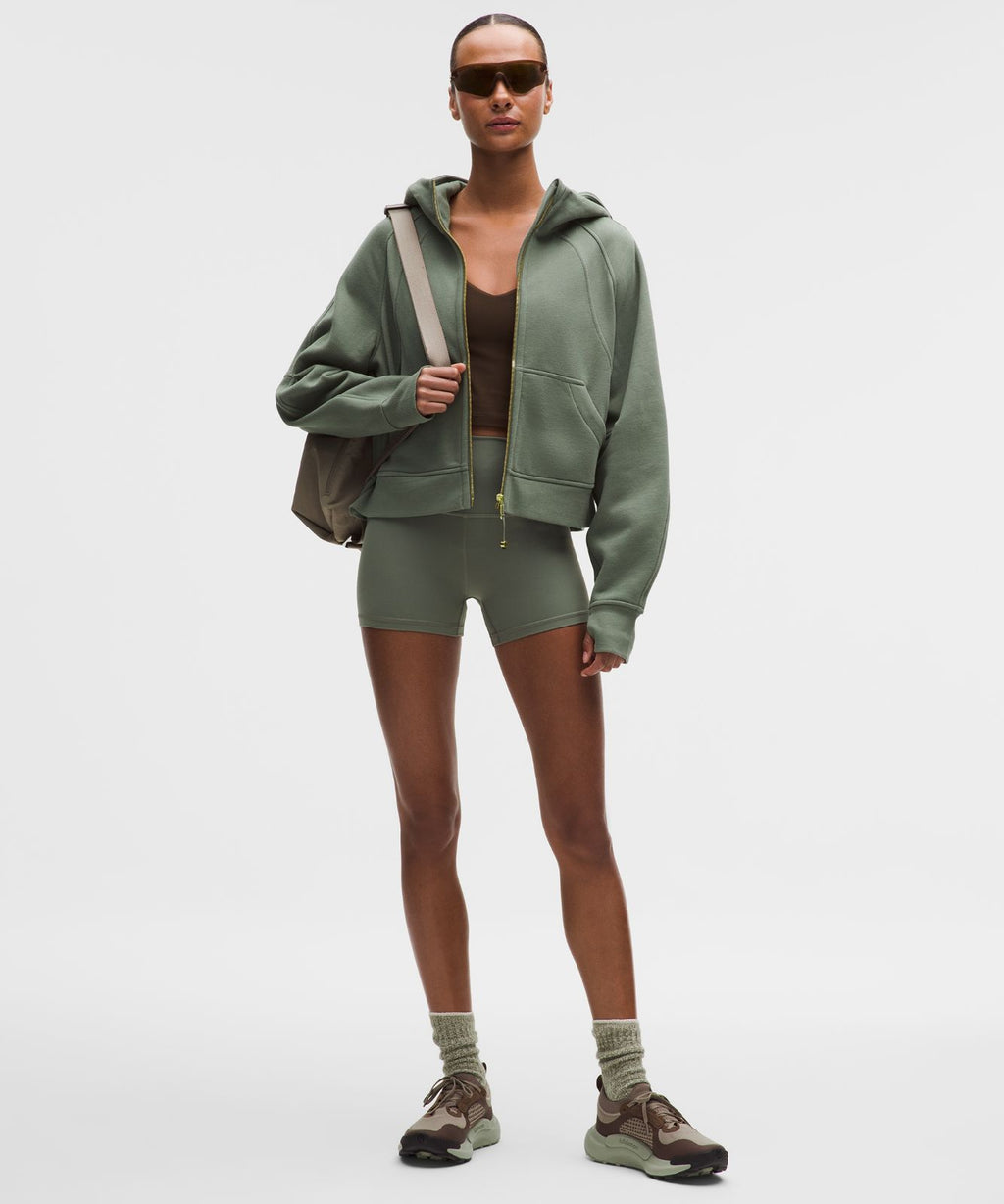 Scuba Oversized Full-Zip Hoodie Willow Leaf/Gold