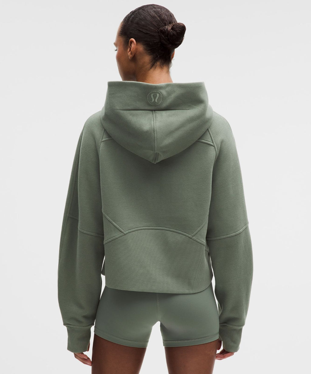 Scuba Oversized Full-Zip Hoodie Willow Leaf/Gold