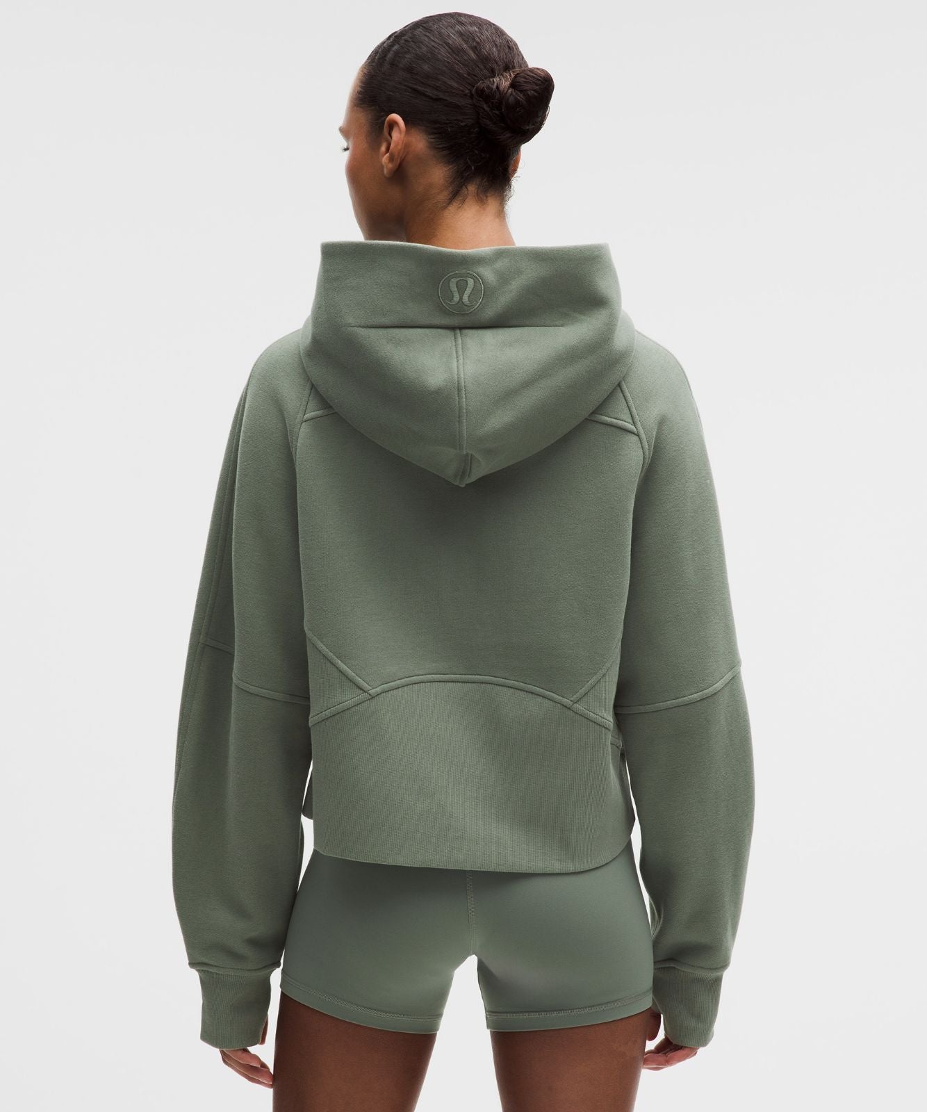 Scuba Oversized Full-Zip Hoodie Willow Leaf/Gold