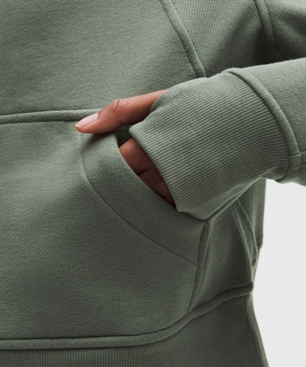 Scuba Oversized Full-Zip Hoodie Willow Leaf/Gold