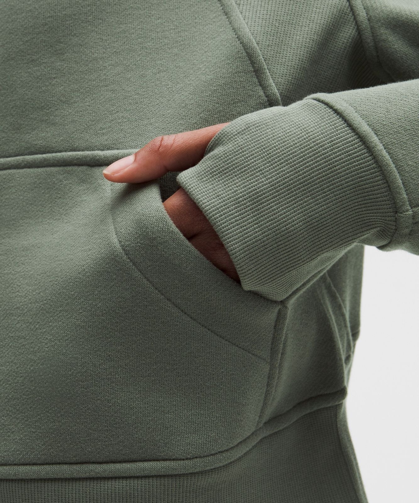 Scuba Oversized Full-Zip Hoodie Willow Leaf/Gold