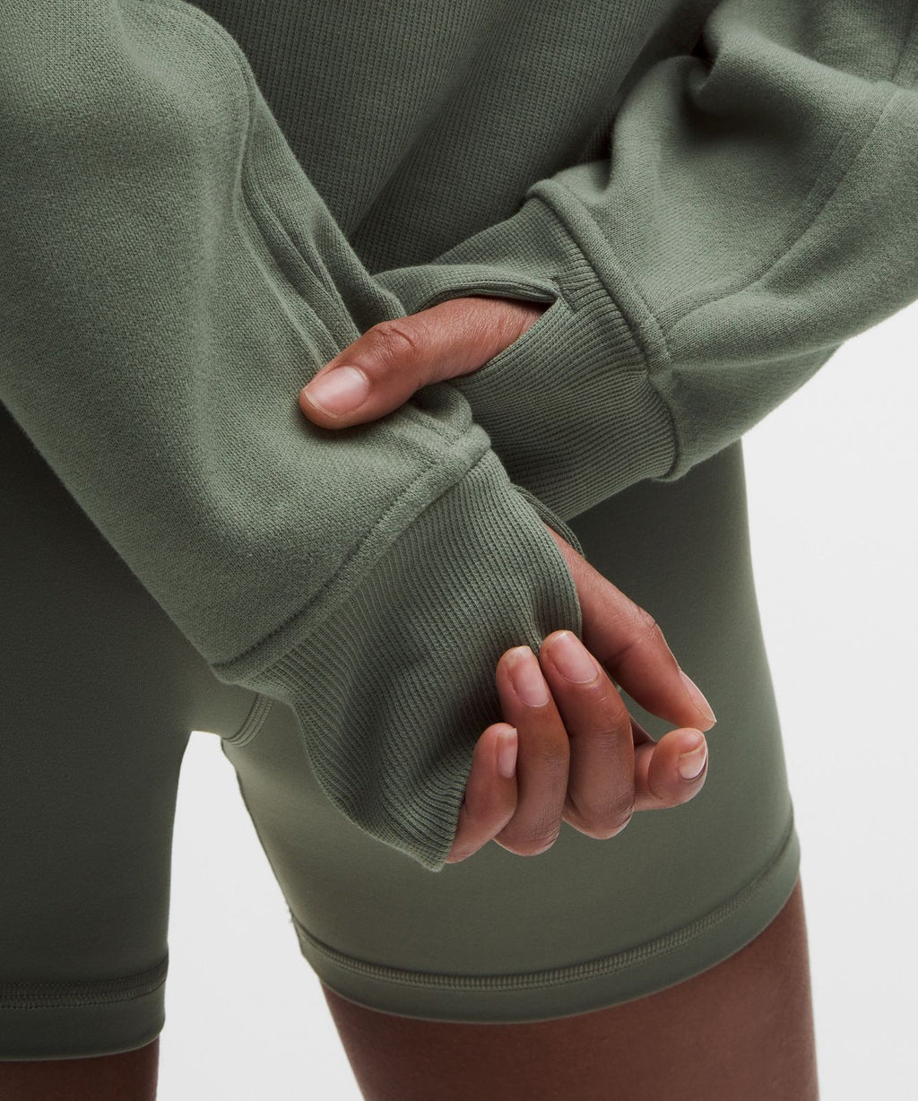 Scuba Oversized Full-Zip Hoodie Willow Leaf/Gold