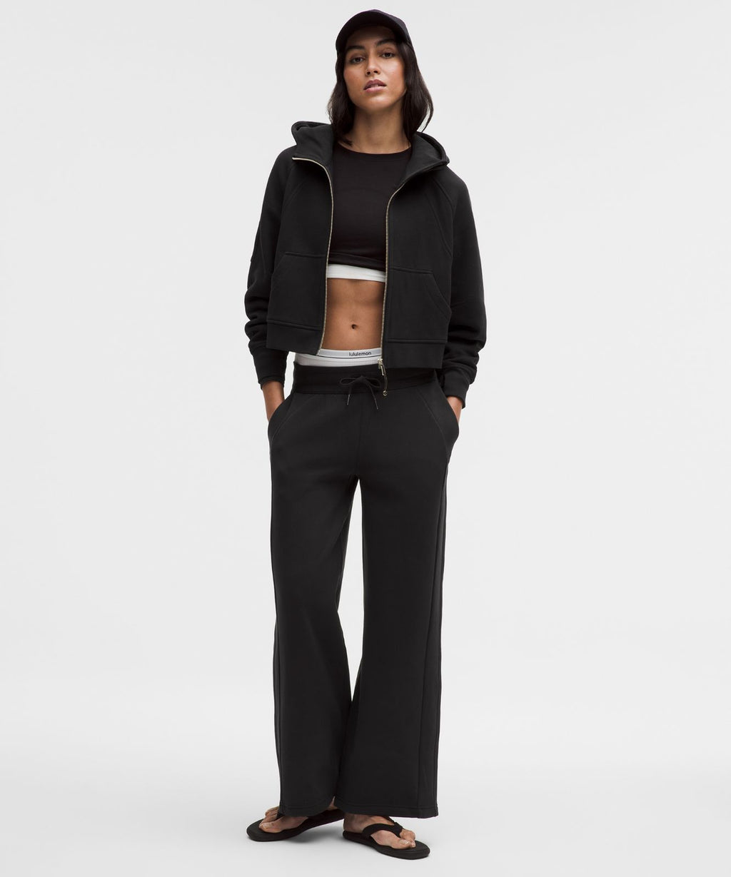 Scuba Oversized Full-Zip Hoodie Black/Gold