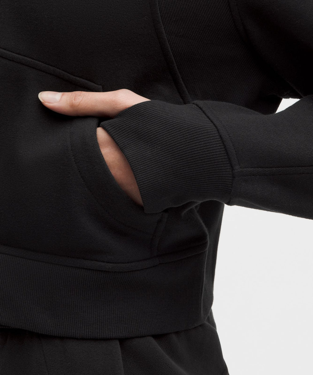 Scuba Oversized Full-Zip Hoodie Black/Gold