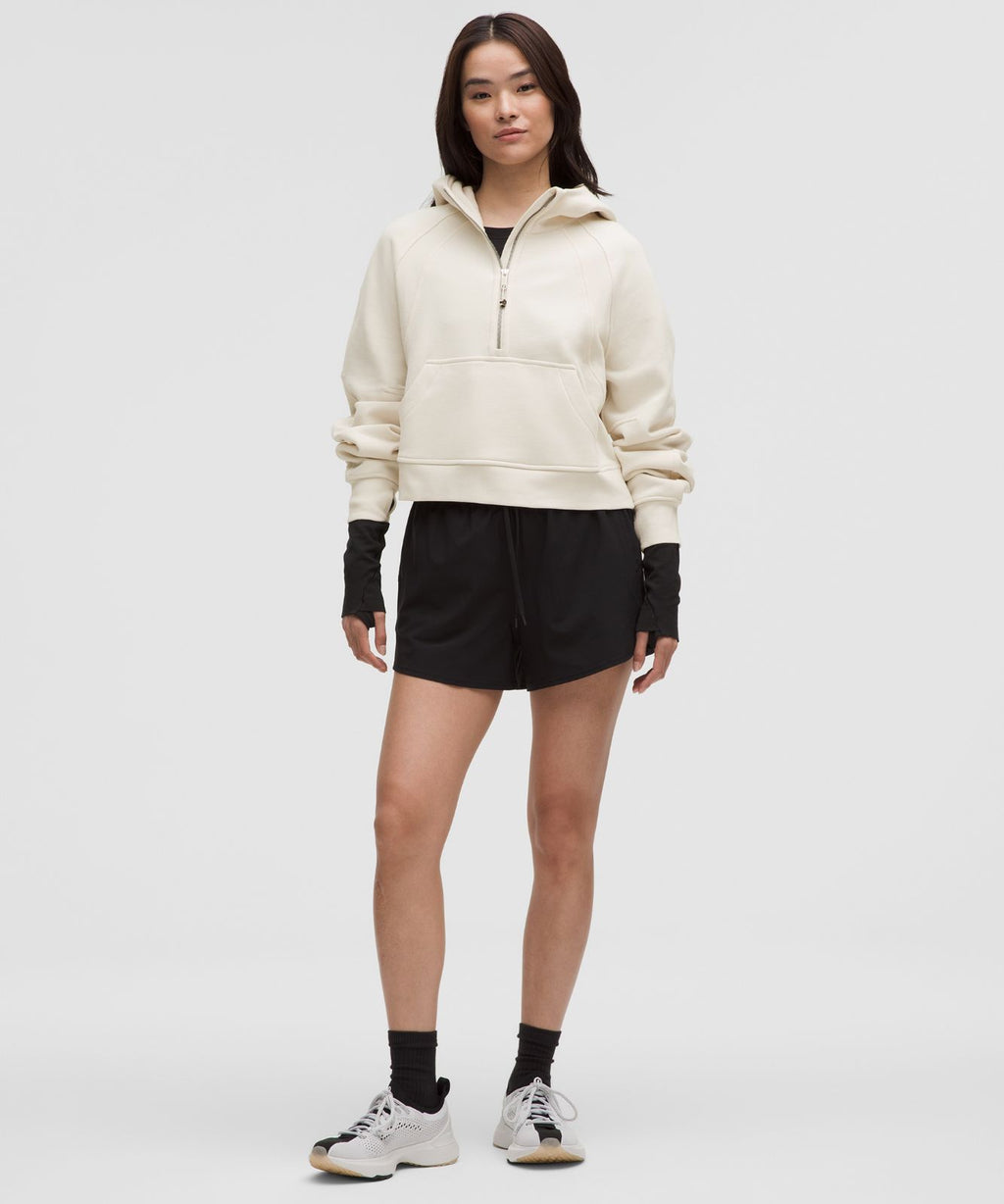 Scuba Oversized Half-Zip Hoodie Light Ivory