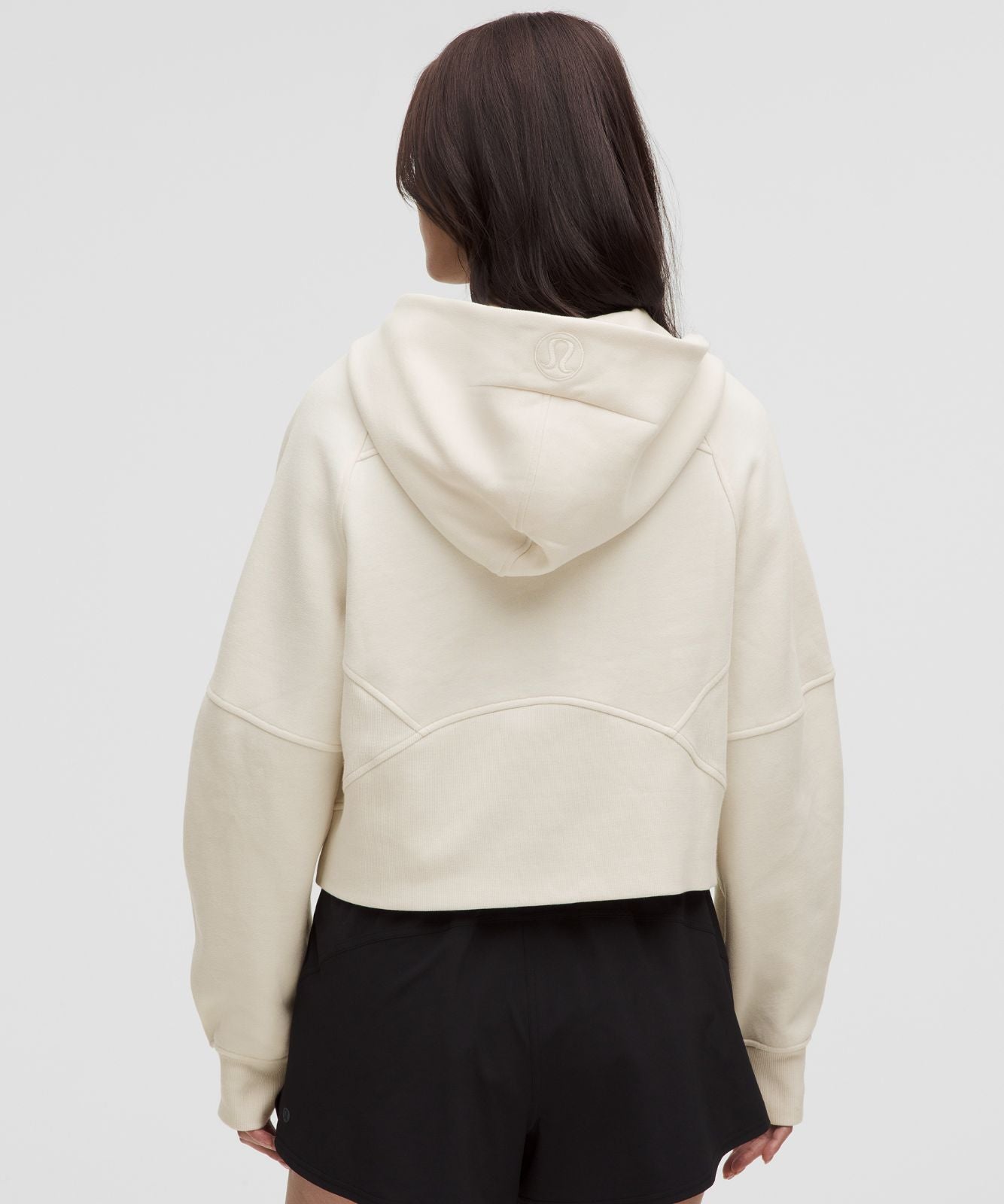 Scuba Oversized Half-Zip Hoodie Light Ivory