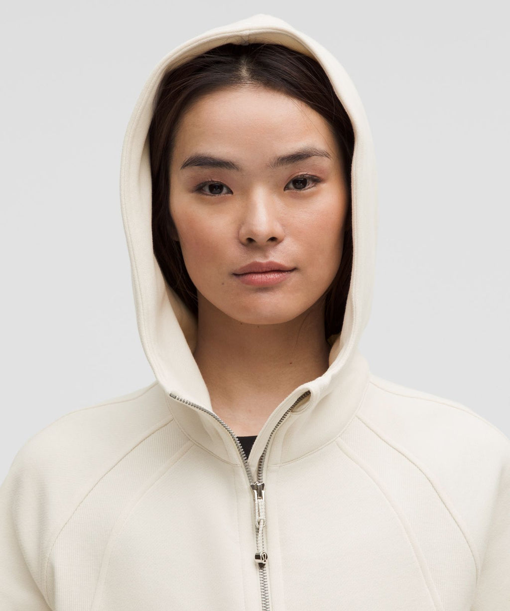 Scuba Oversized Half-Zip Hoodie Light Ivory