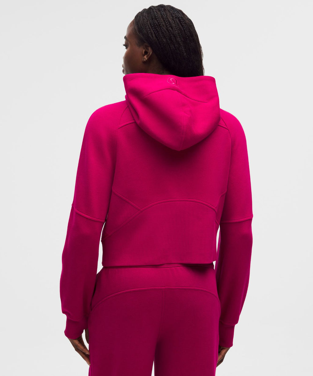 Scuba Oversized Half-Zip Hoodie Berry Rumble/Gold