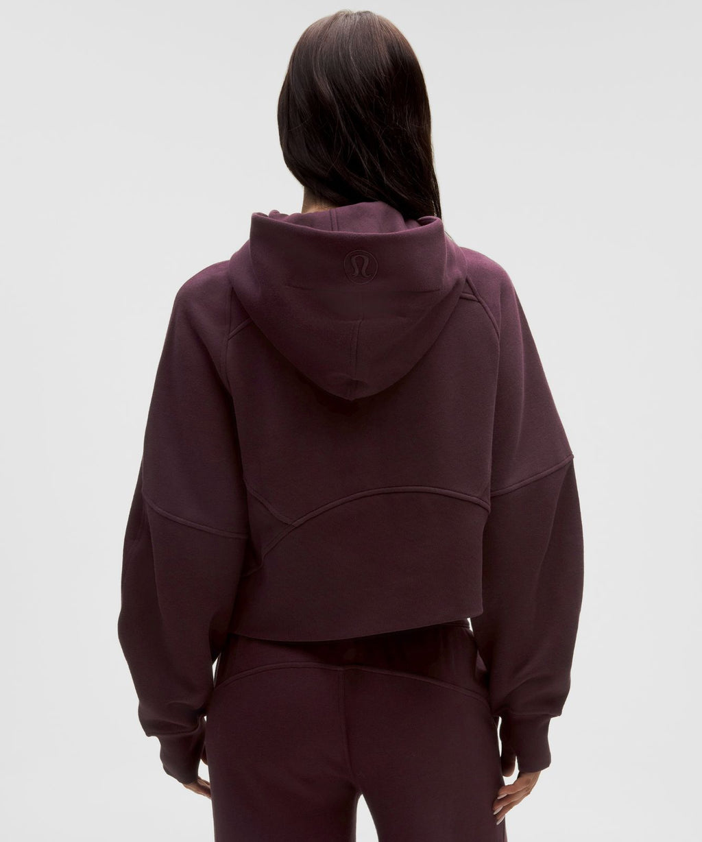 Scuba Oversized Half-Zip Hoodie Black Plum/Gold