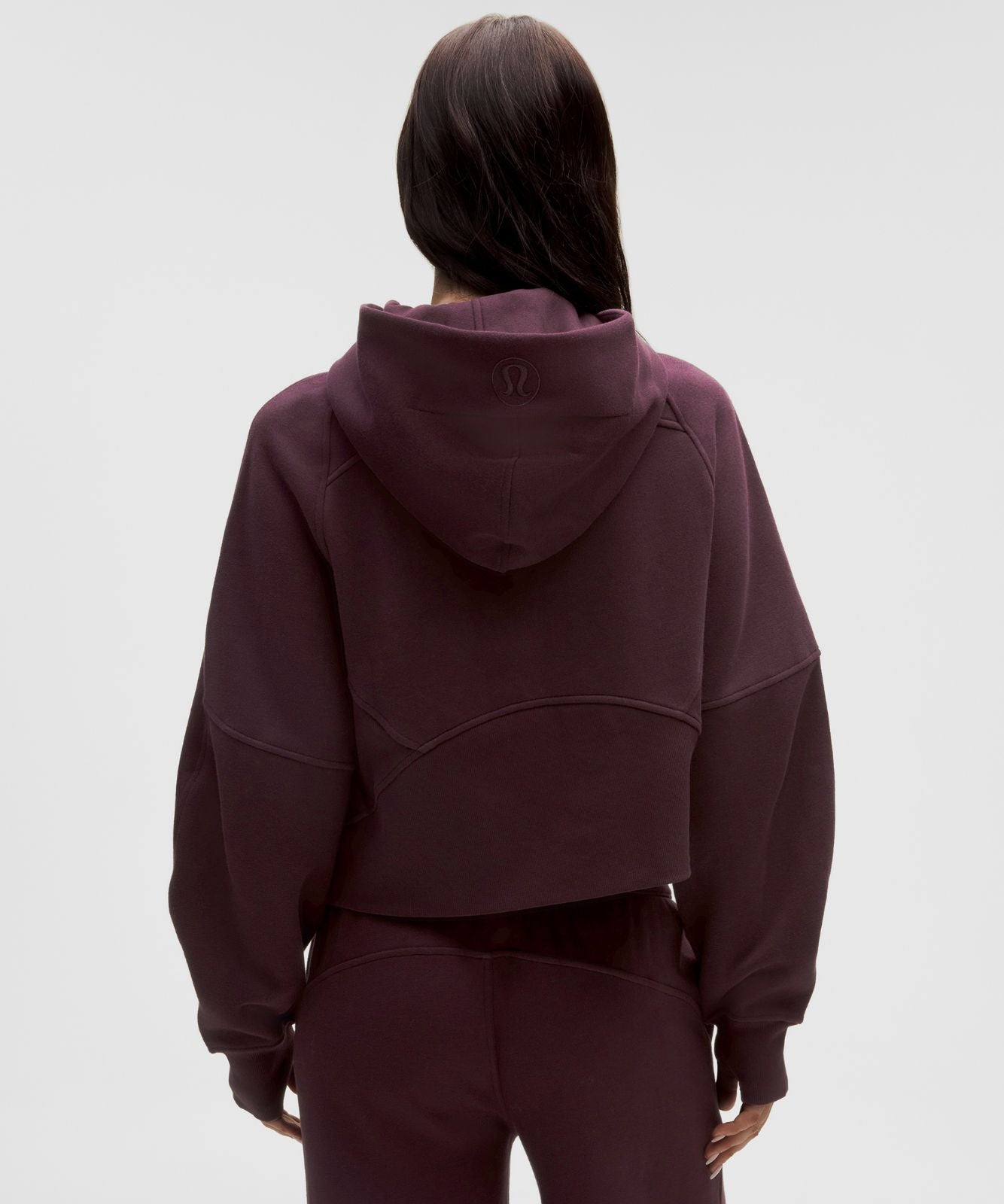 Scuba Oversized Half-Zip Hoodie Black Plum/Gold