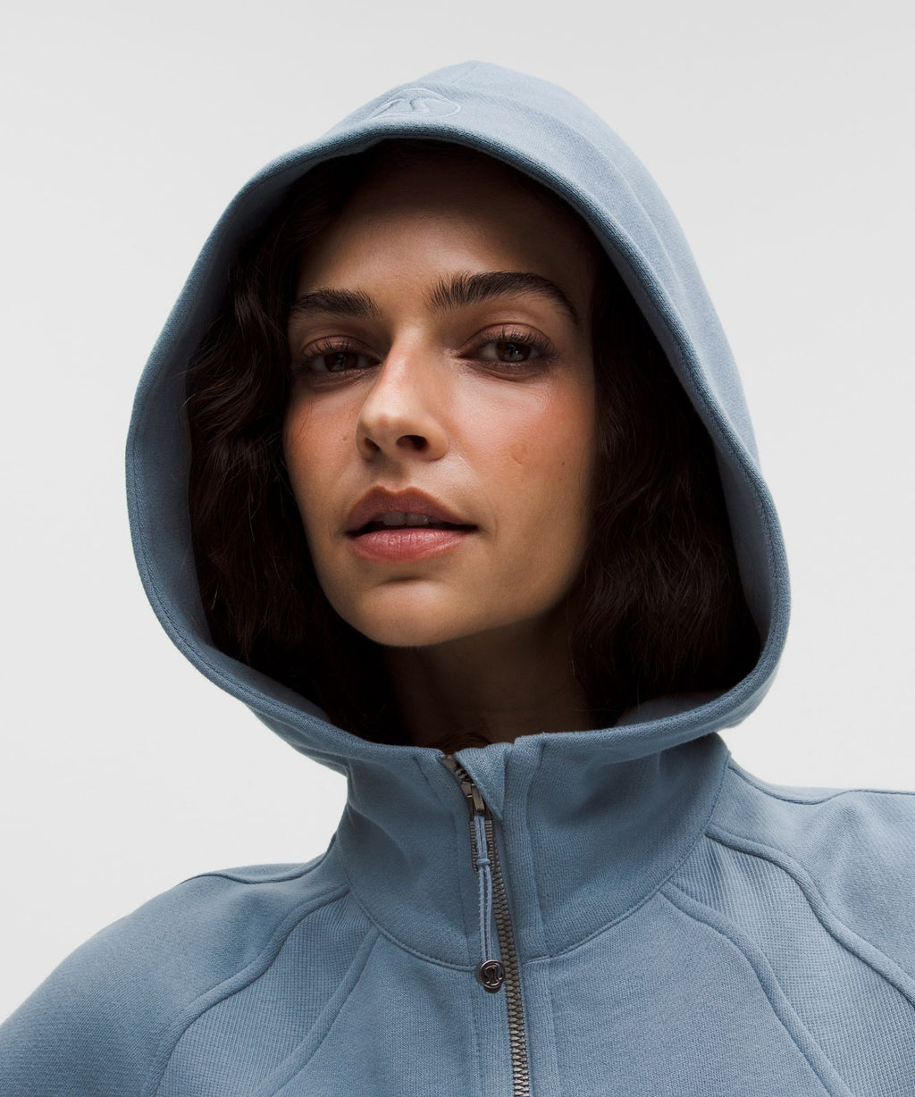 Scuba Oversized Half-Zip Hoodie Steel Blue
