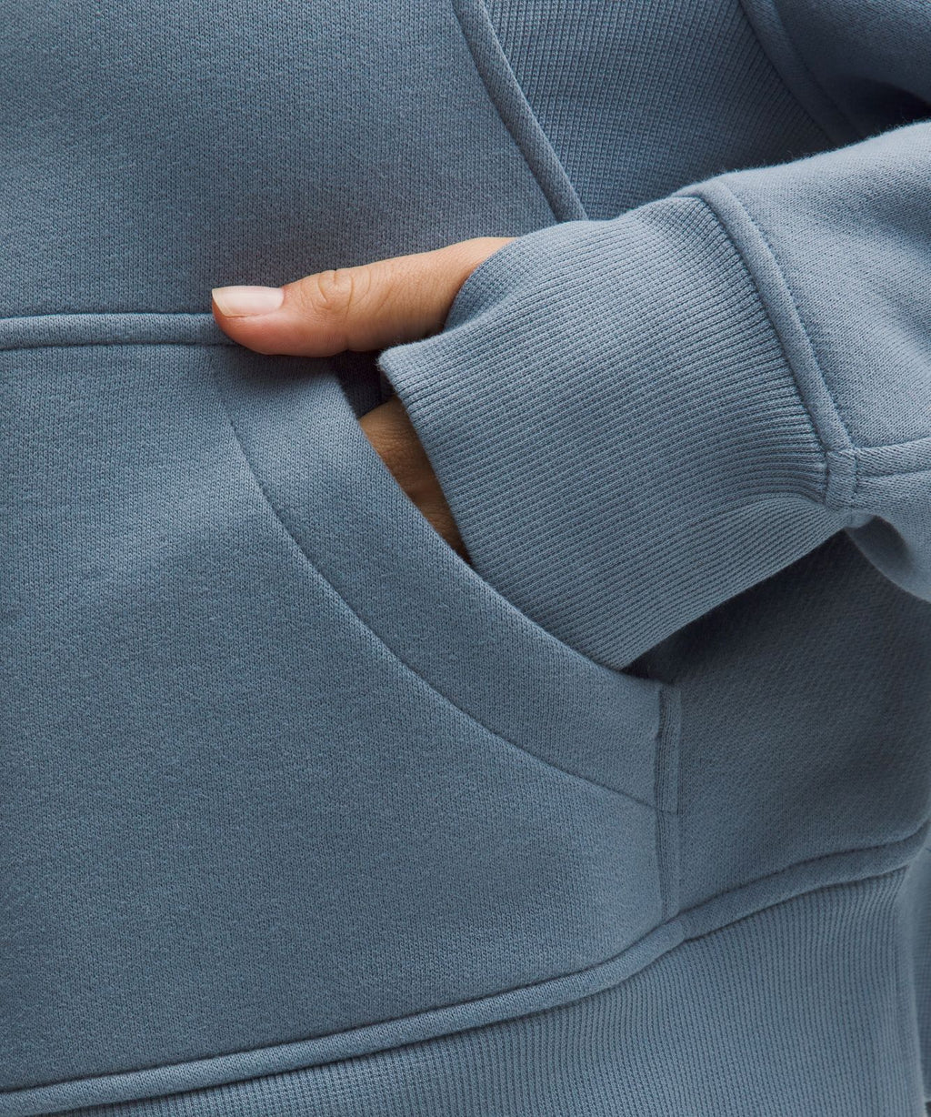Scuba Oversized Half-Zip Hoodie Steel Blue