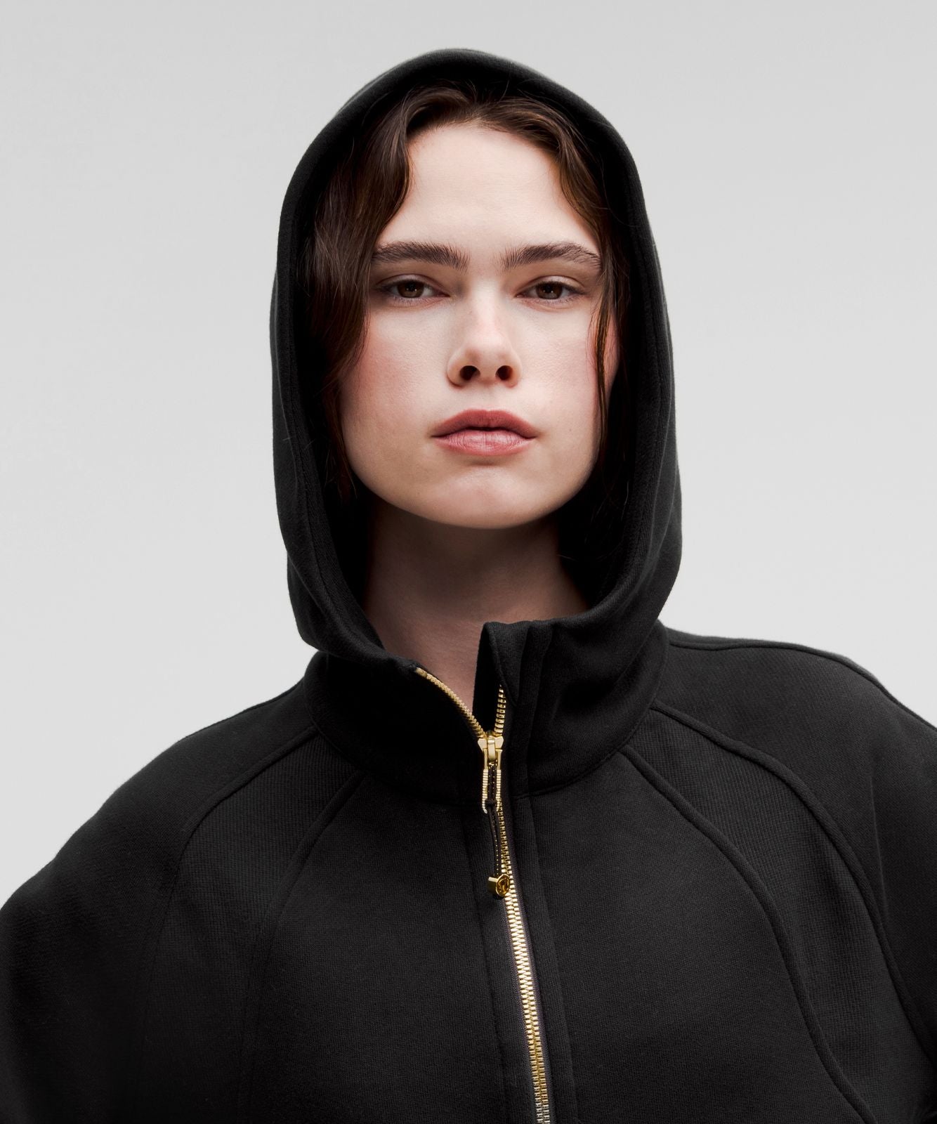 Scuba Oversized Half-Zip Hoodie Black/Gold