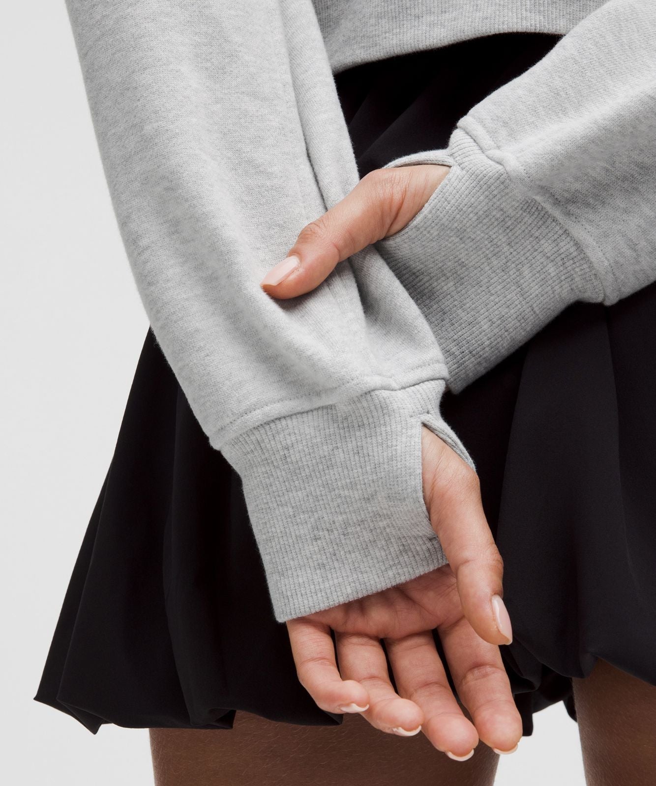 Scuba Oversized Half-Zip Hoodie Heathered Core Ultra Light Grey
