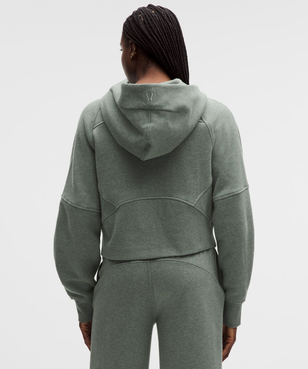 Scuba Oversized Half-Zip Hoodie Heathered Willow Leaf