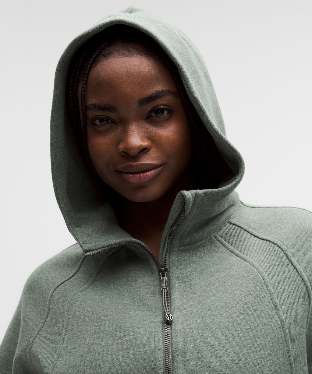 Scuba Oversized Half-Zip Hoodie Heathered Willow Leaf
