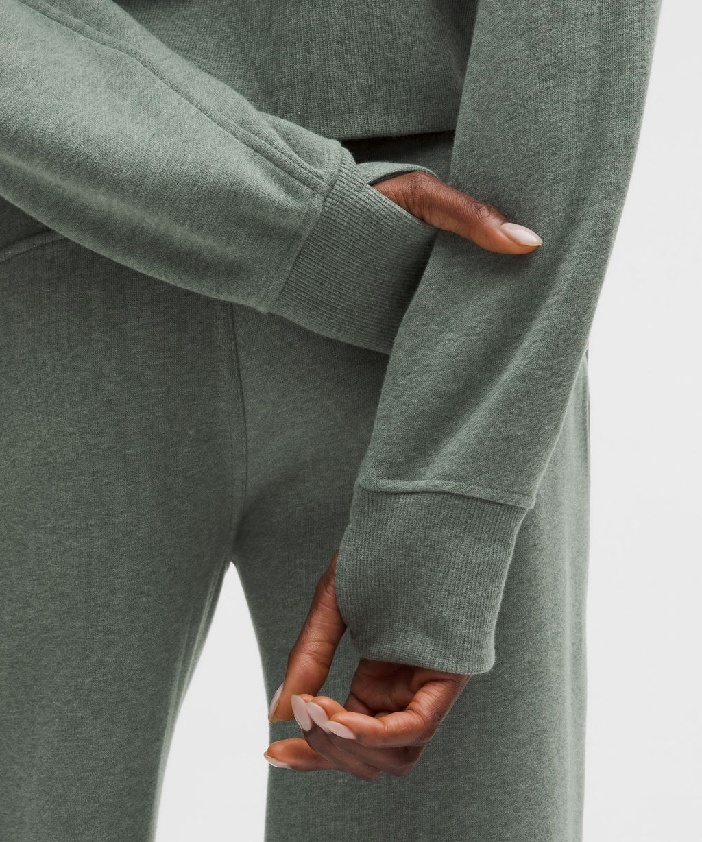 Scuba Oversized Half-Zip Hoodie Heathered Willow Leaf