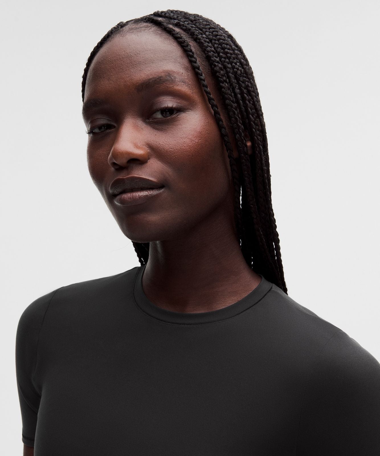 Wundermost Ultra-Soft Nulu Hip-Length Crewneck Shirt Black