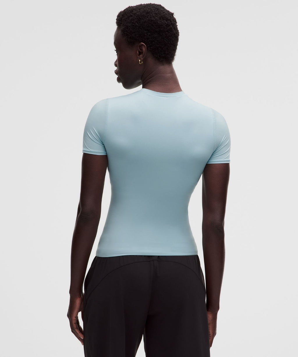 Wundermost Ultra-Soft Nulu Hip-Length Crewneck Shirt Seafoam
