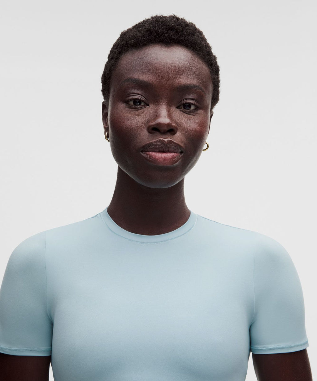 Wundermost Ultra-Soft Nulu Hip-Length Crewneck Shirt Seafoam