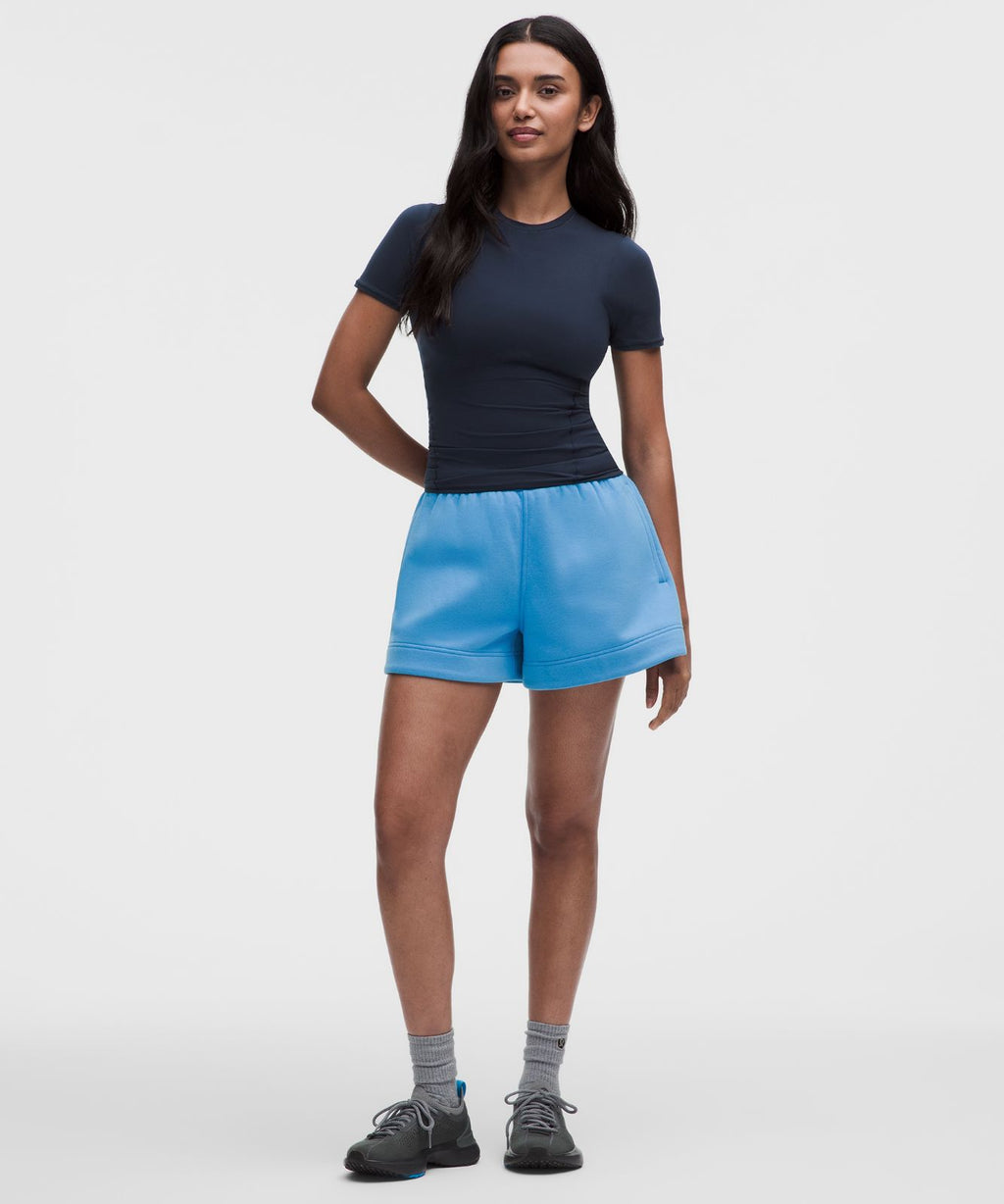 Wundermost Ultra-Soft Nulu Hip-Length Crewneck Shirt True Navy