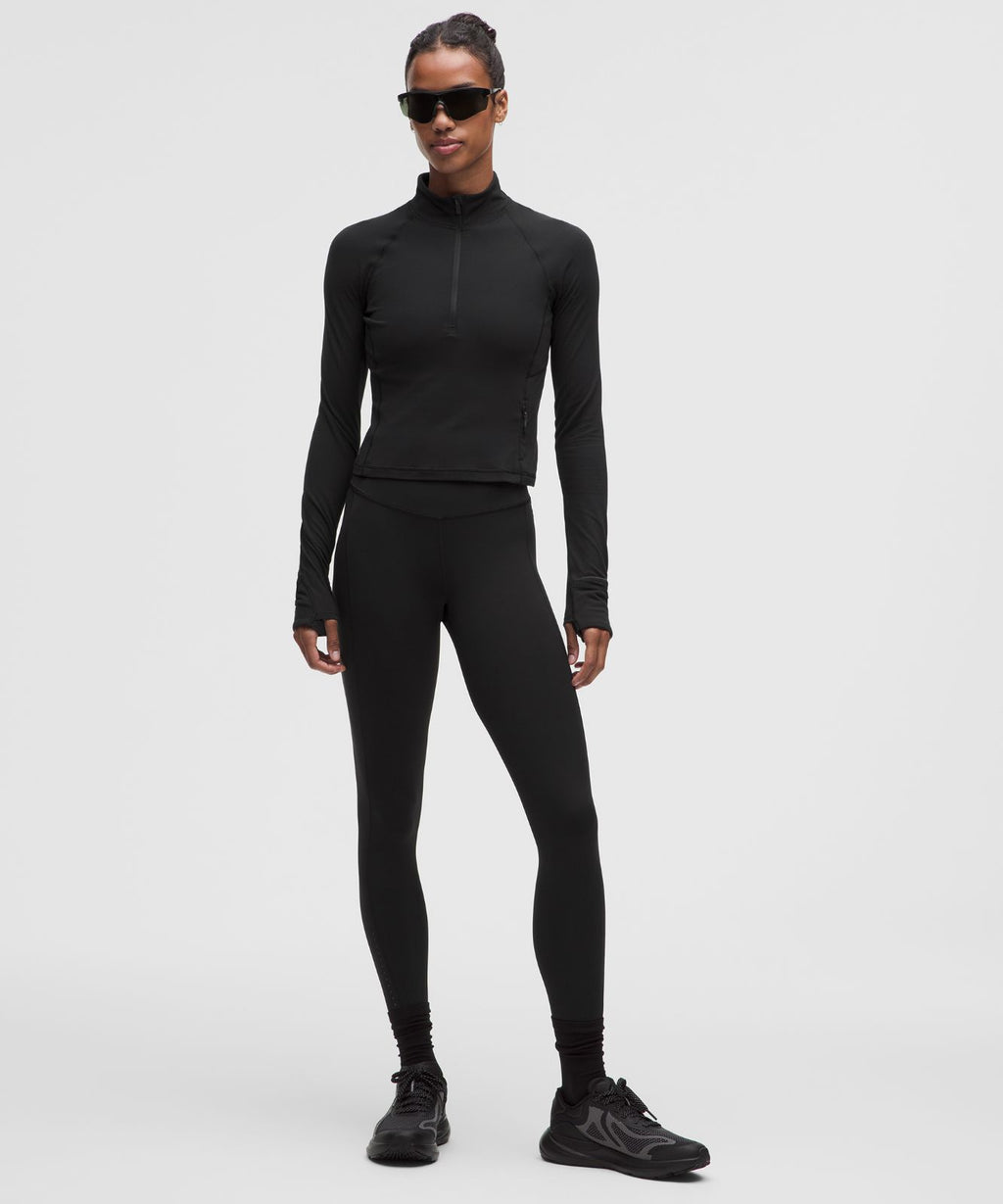 It's Rulu Cropped Half Zip *Updated Black