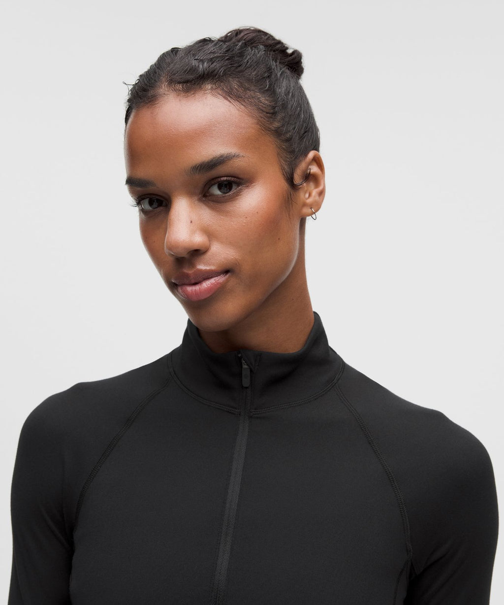 It's Rulu Cropped Half Zip *Updated Black