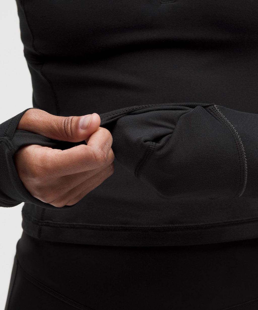 It's Rulu Cropped Half Zip *Updated Black