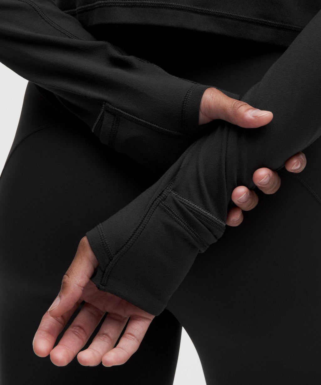 It's Rulu Cropped Half Zip *Updated Black
